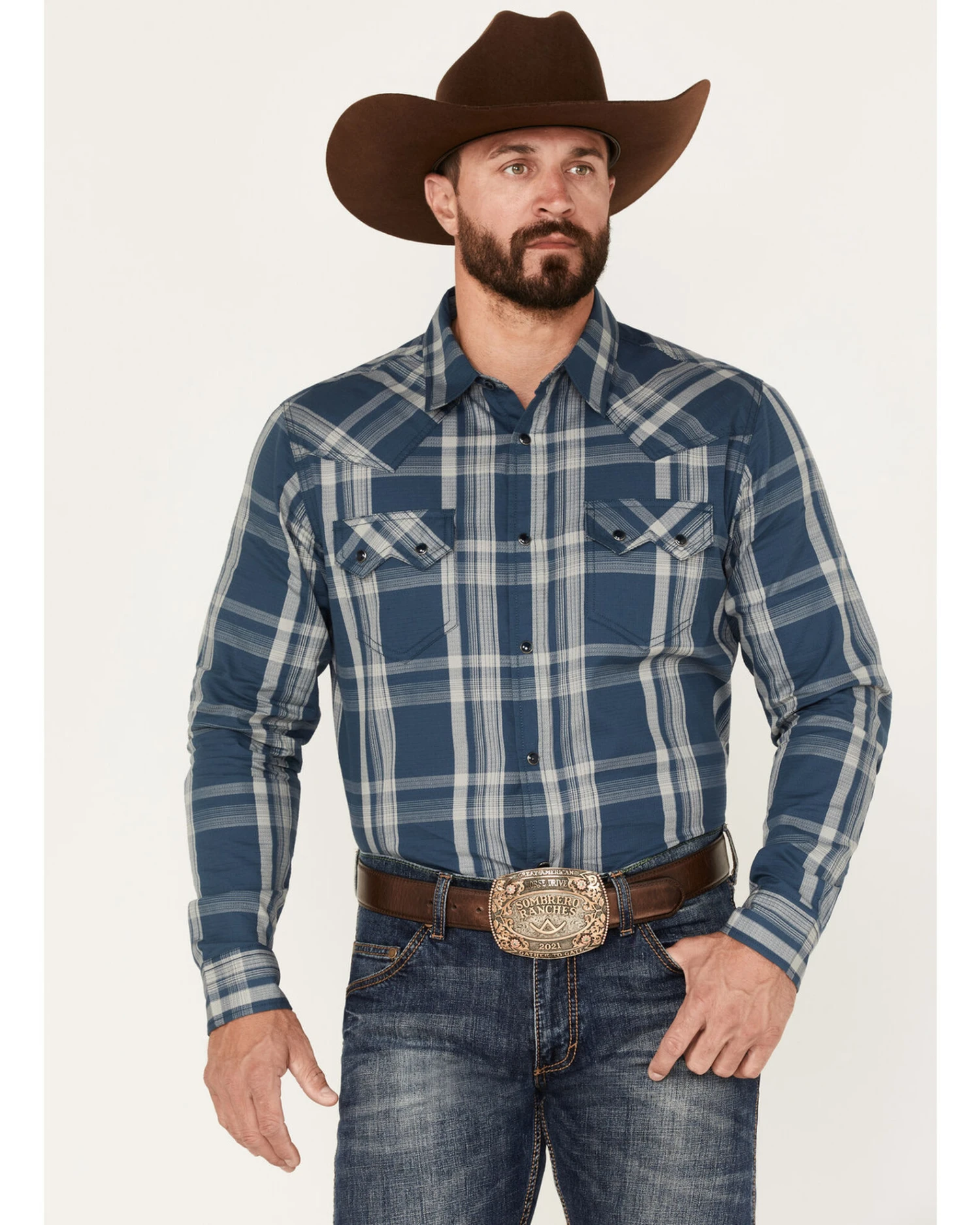 Cody James Men's Expression Large Plaid Snap Western ShirtÂ
