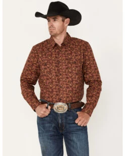 Cody James Men's On Tour Paisley Print Long Sleeve Snap Western Shirt - Big & TallÂ