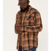 Cody James Men's Wood Chuck Large Plaid Print Long Sleeve Snap Western Flannel Shirt - Big & Tall 