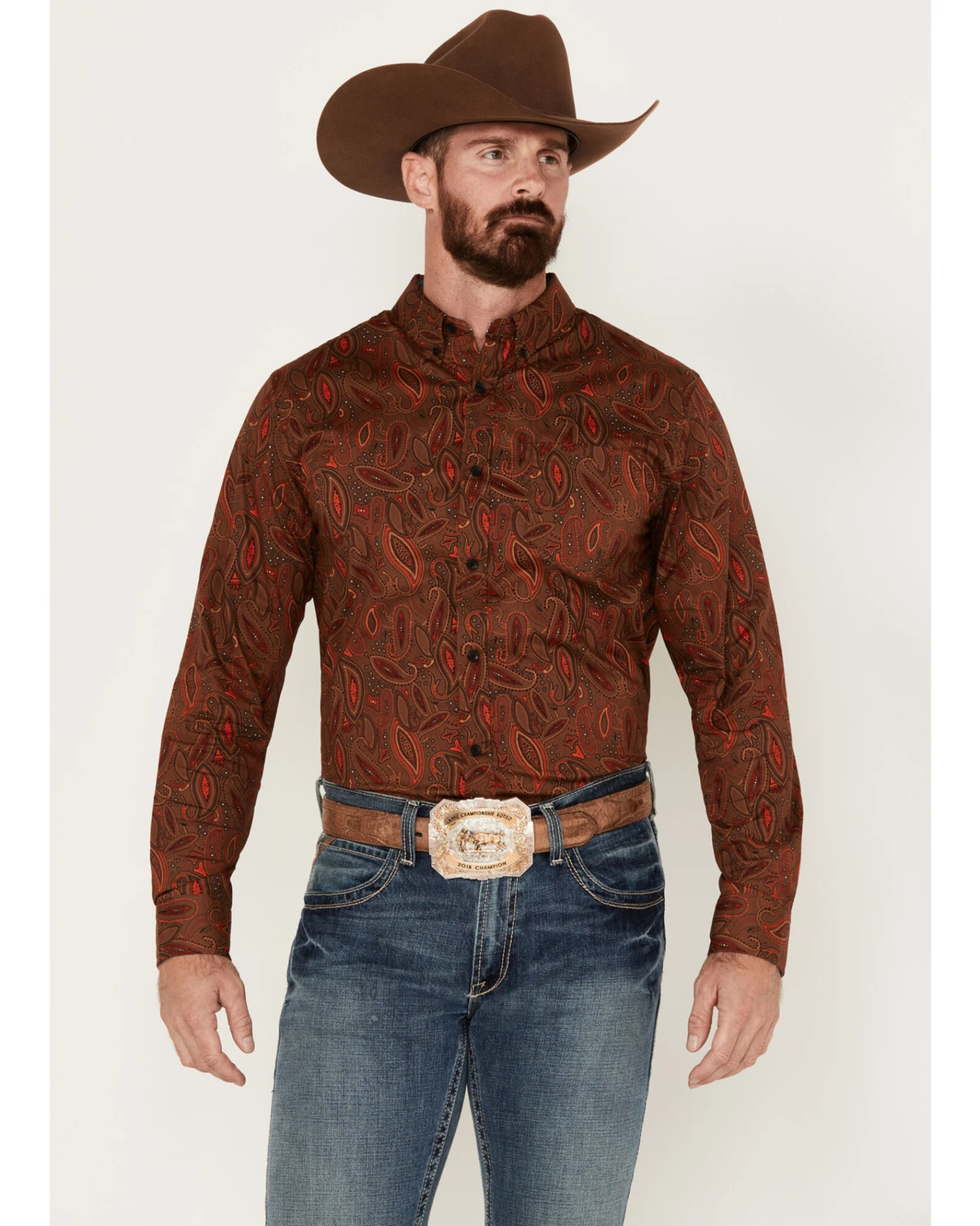 Cody James Tortuga Paisley Print Button Down Western Shirt - Big & TallÂ