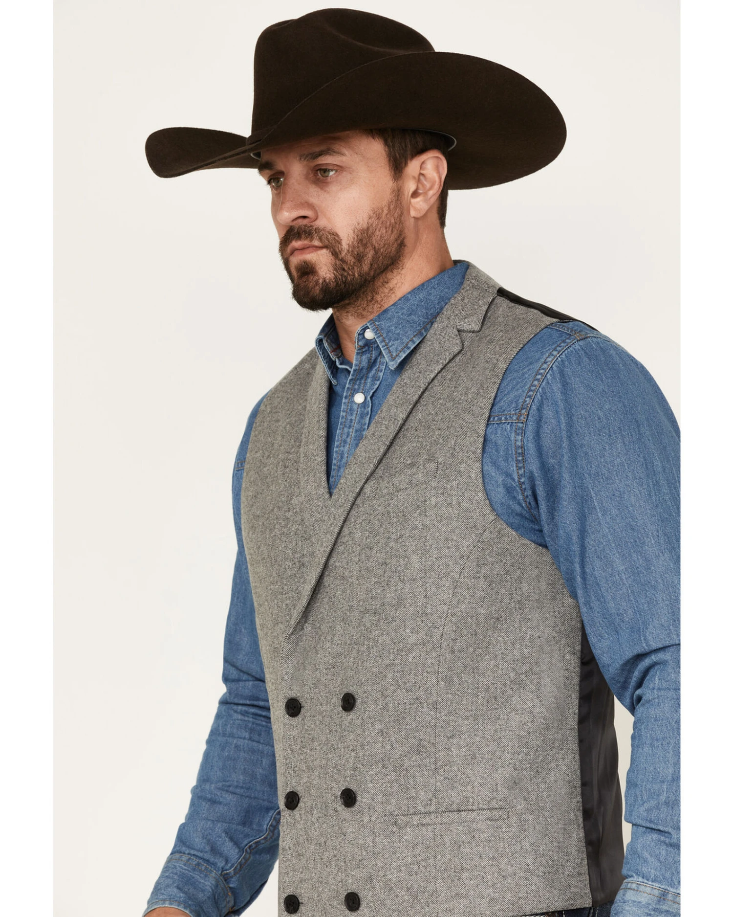 Cody James Men's Herringbone Vest - Image 2