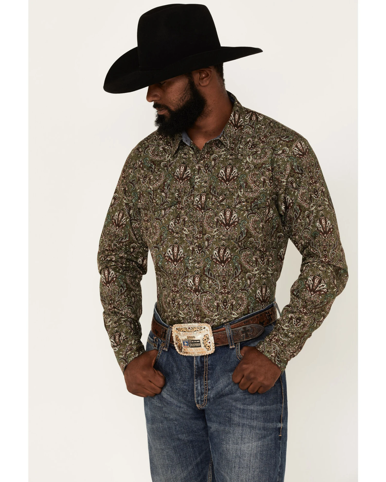 Cody James Men's Rio Sonora Paisley Print Long Sleeve Snap Western Shirt - Big &Â Tall
