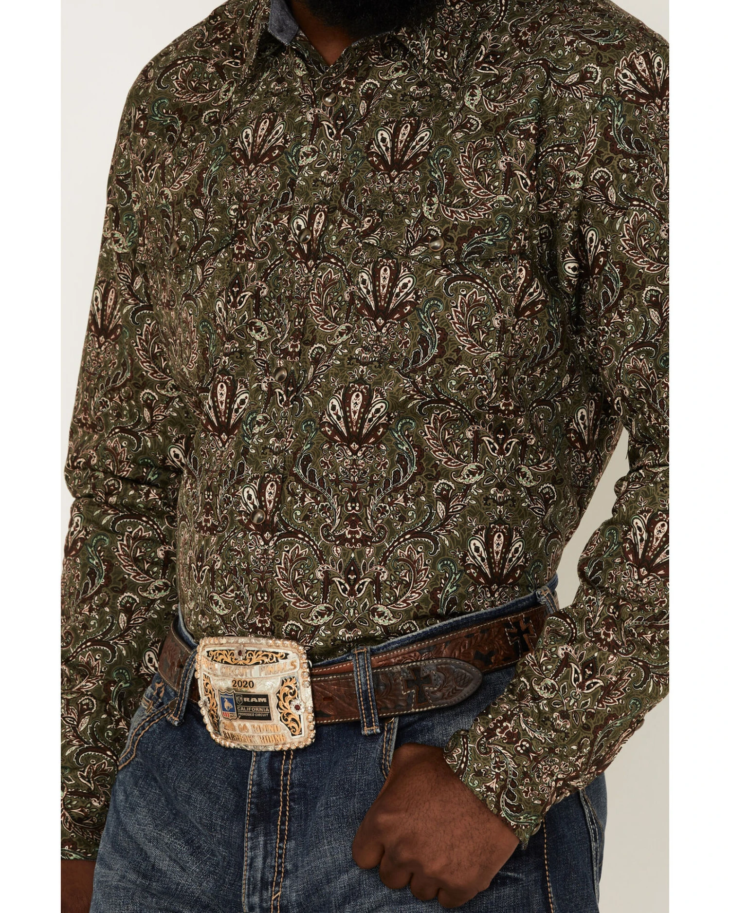 Cody James Men's Rio Sonora Paisley Print Long Sleeve Snap Western Shirt - Big &Â Tall - Image 3