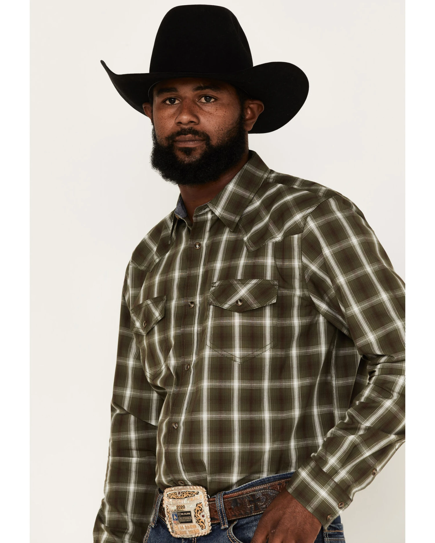 Cody James Men's Lost Trail Plaid Print Long Sleeve Snap Western Shirt - Big &Â Tall - Image 2