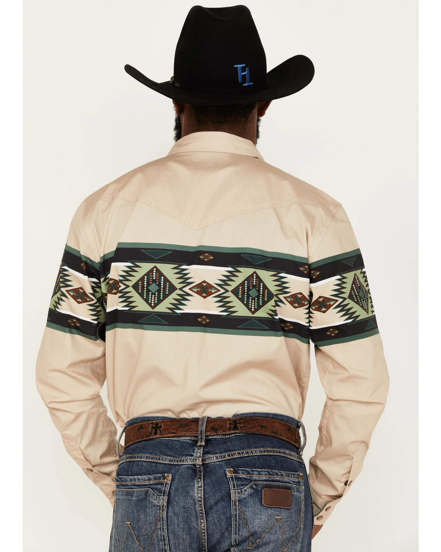 Cody James Men's Coyote Border Long Sleeve Snap Western Shirt - Image 4