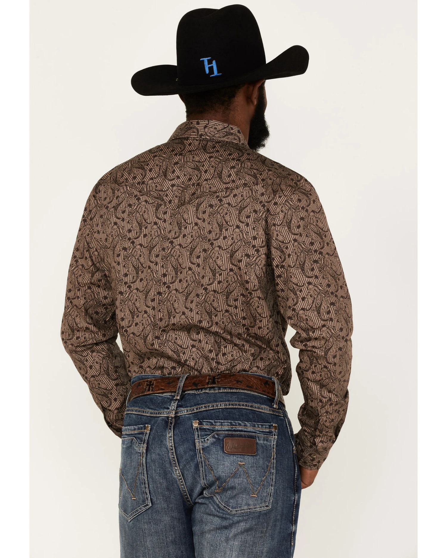 Cody James Men's Linear Paisley Print Long Sleeve Snap Western Shirt - Image 4