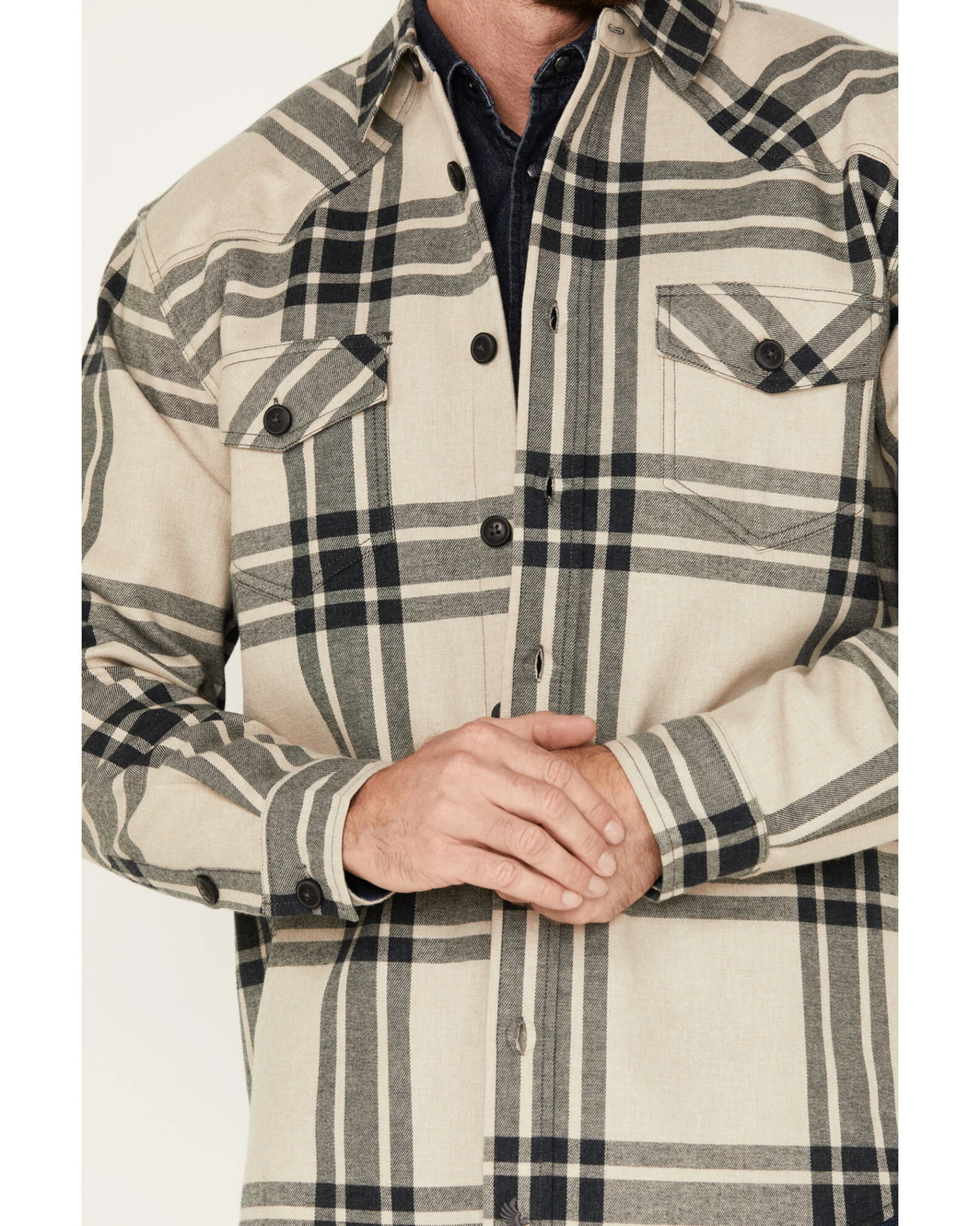 Cody James Men's Tavern Large Plaid Bonded Long Sleeve Button Down Flannel Jacket - Image 3