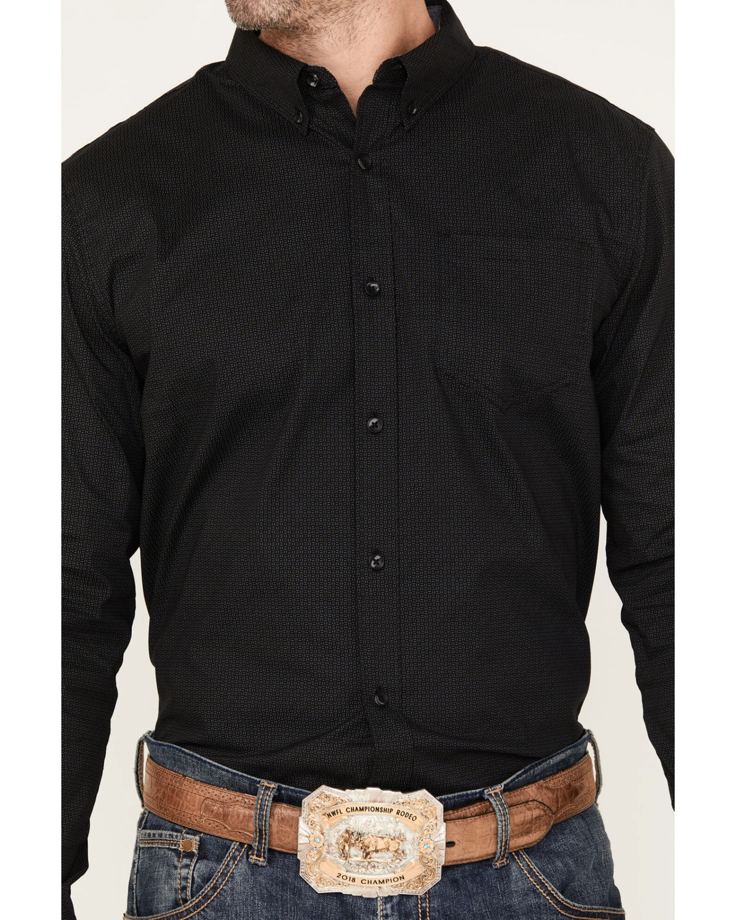 Cody James Men's Bedrock Solid Long Sleeve Stretch Button-Down Western Shirt - Image 3