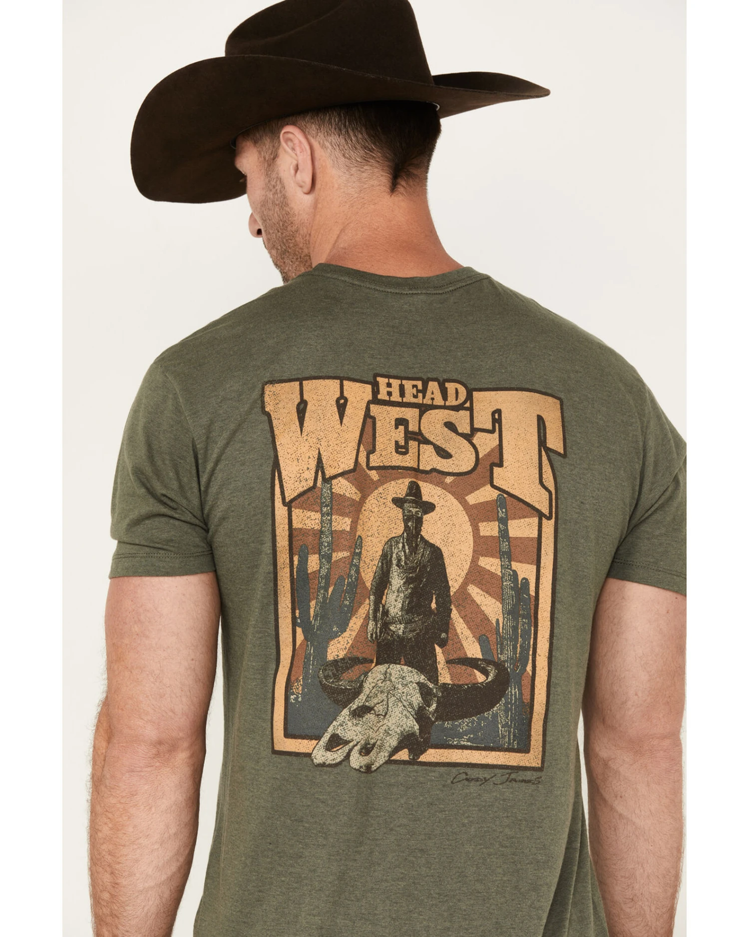 Cody James Men's Head West Short Sleeve Graphic T-Shirt - Image 4