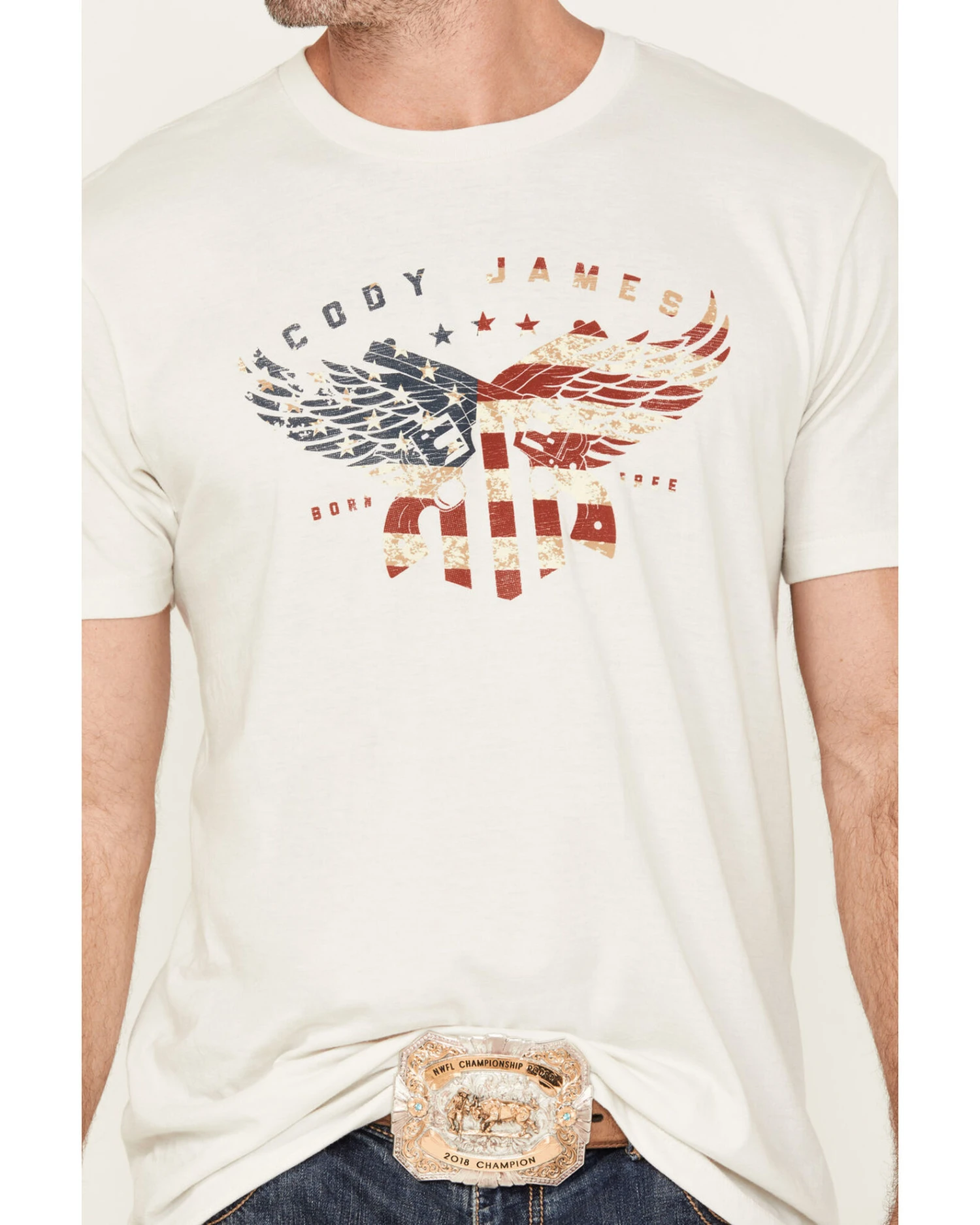 Cody James Men's Born Free Short Sleeve Graphic T-Shirt - Image 3
