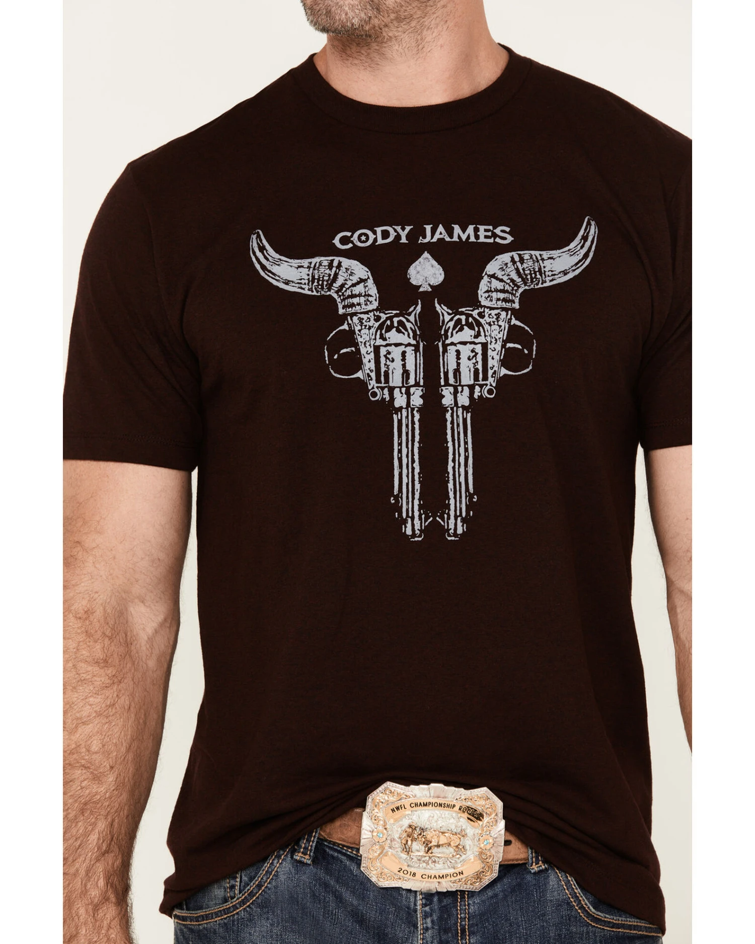 Cody James Men's Bullhead Guns Short Sleeve Graphic T-Shirt - Image 3