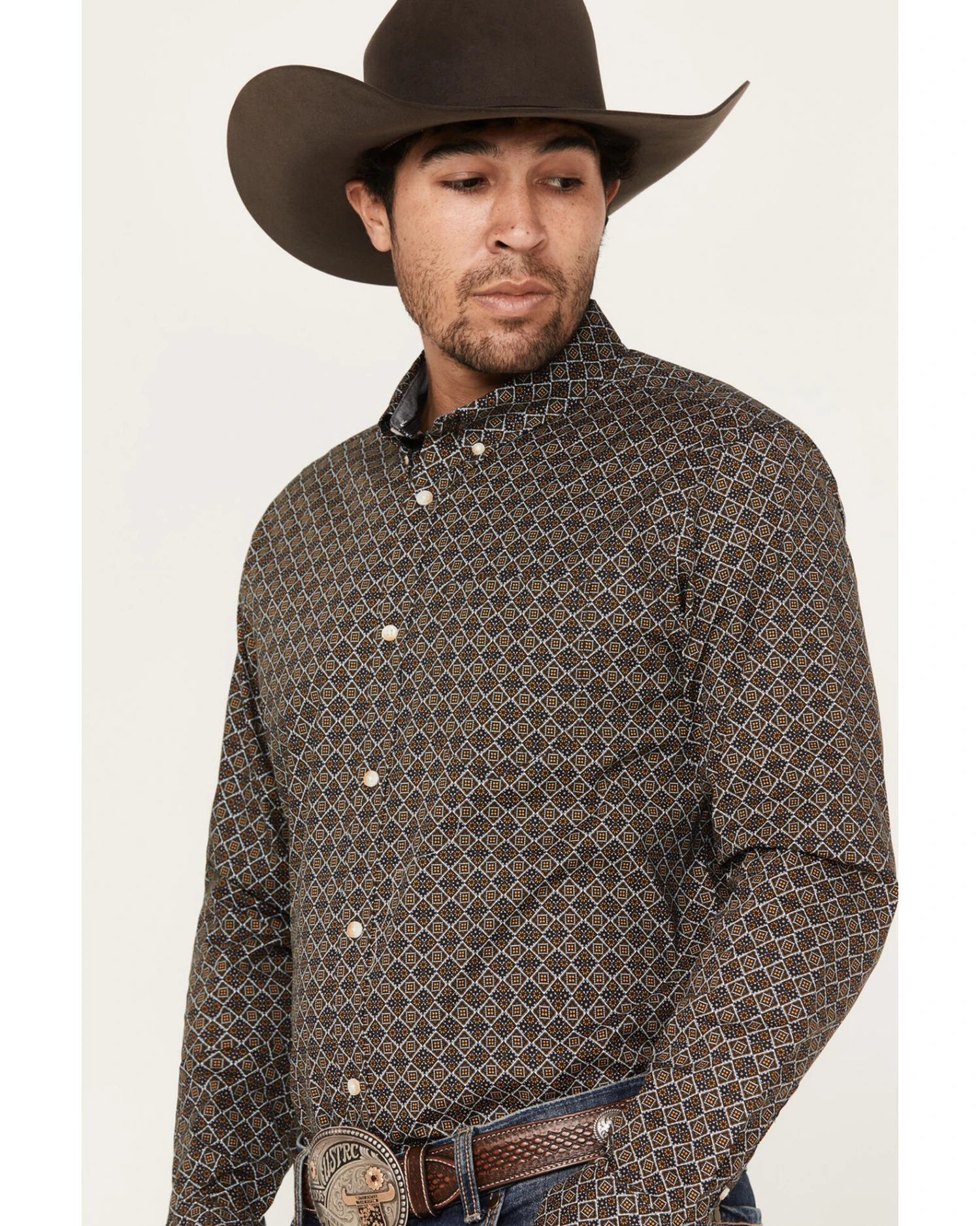 Cody James Men's Money Maker Print Long Sleeve Button-Down Western Shirt - Image 2