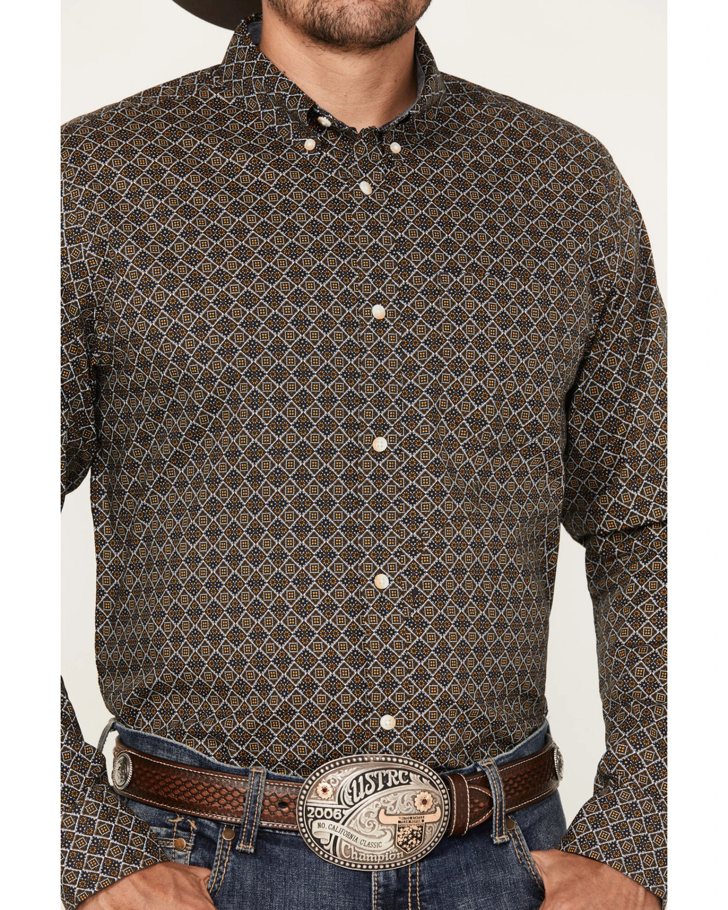 Cody James Men's Money Maker Print Long Sleeve Button-Down Western Shirt - Image 3