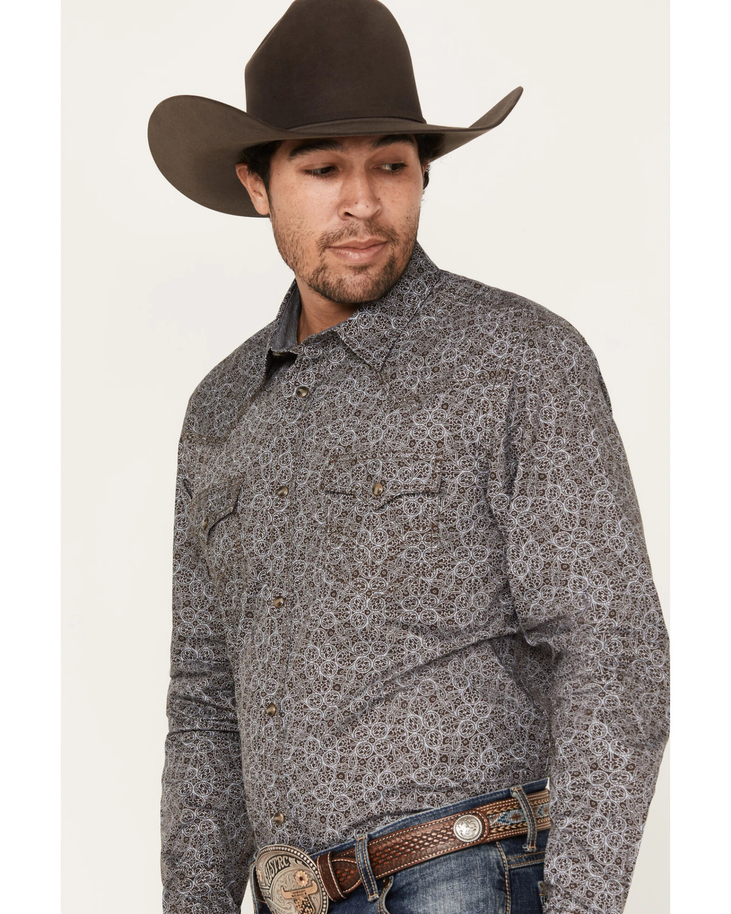 Cody James Men's Down Range Medallion Print Long Sleeve Western Snap Shirt - Image 2