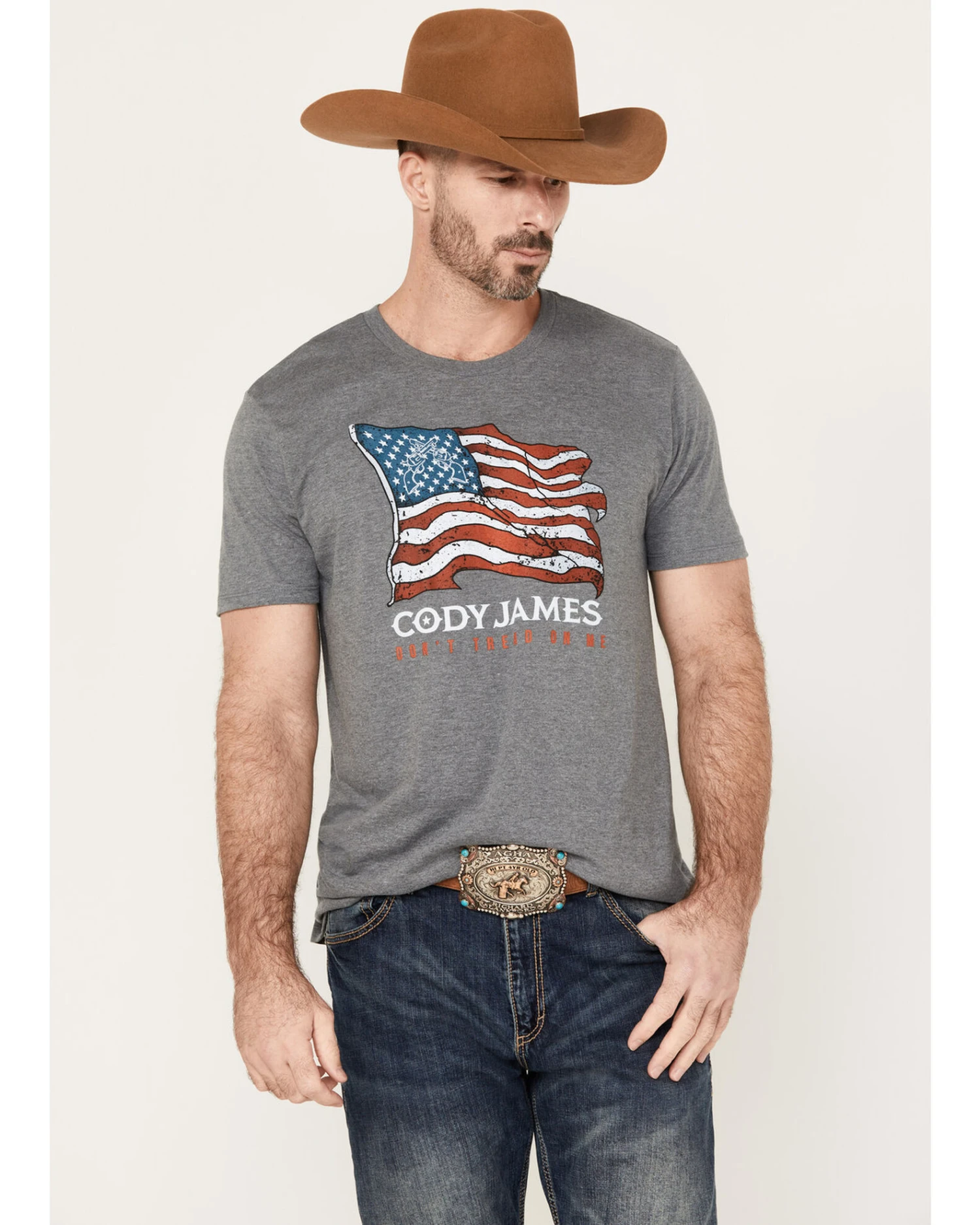Cody James Men's Revolver Flag Short Sleeve Graphic T-Shirt