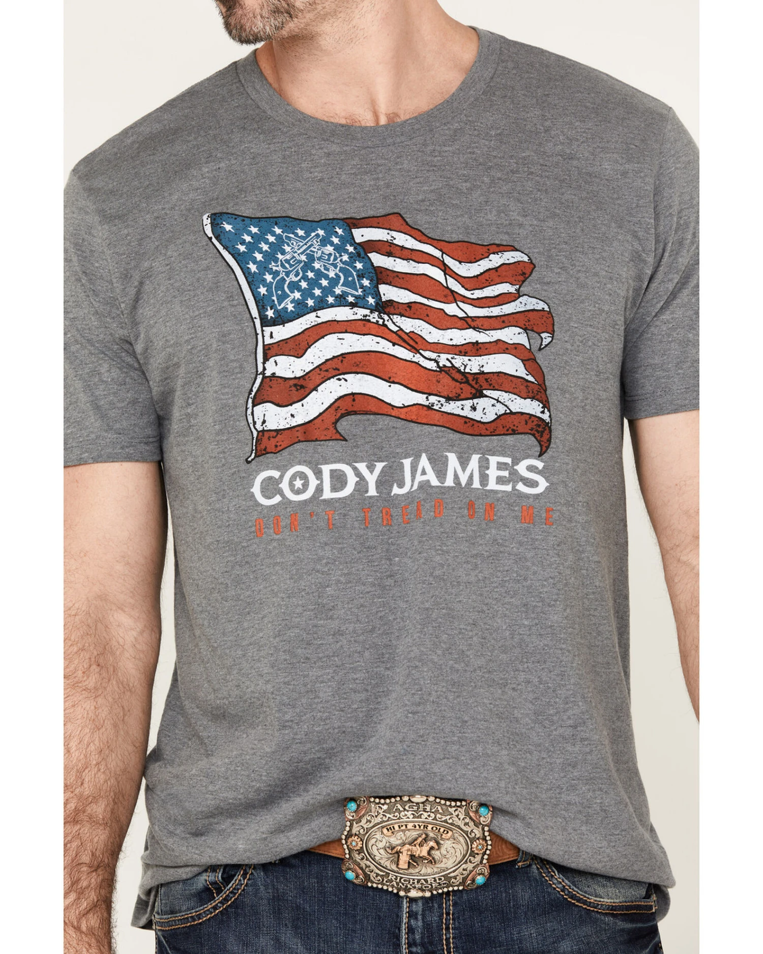 Cody James Men's Revolver Flag Short Sleeve Graphic T-Shirt - Image 3