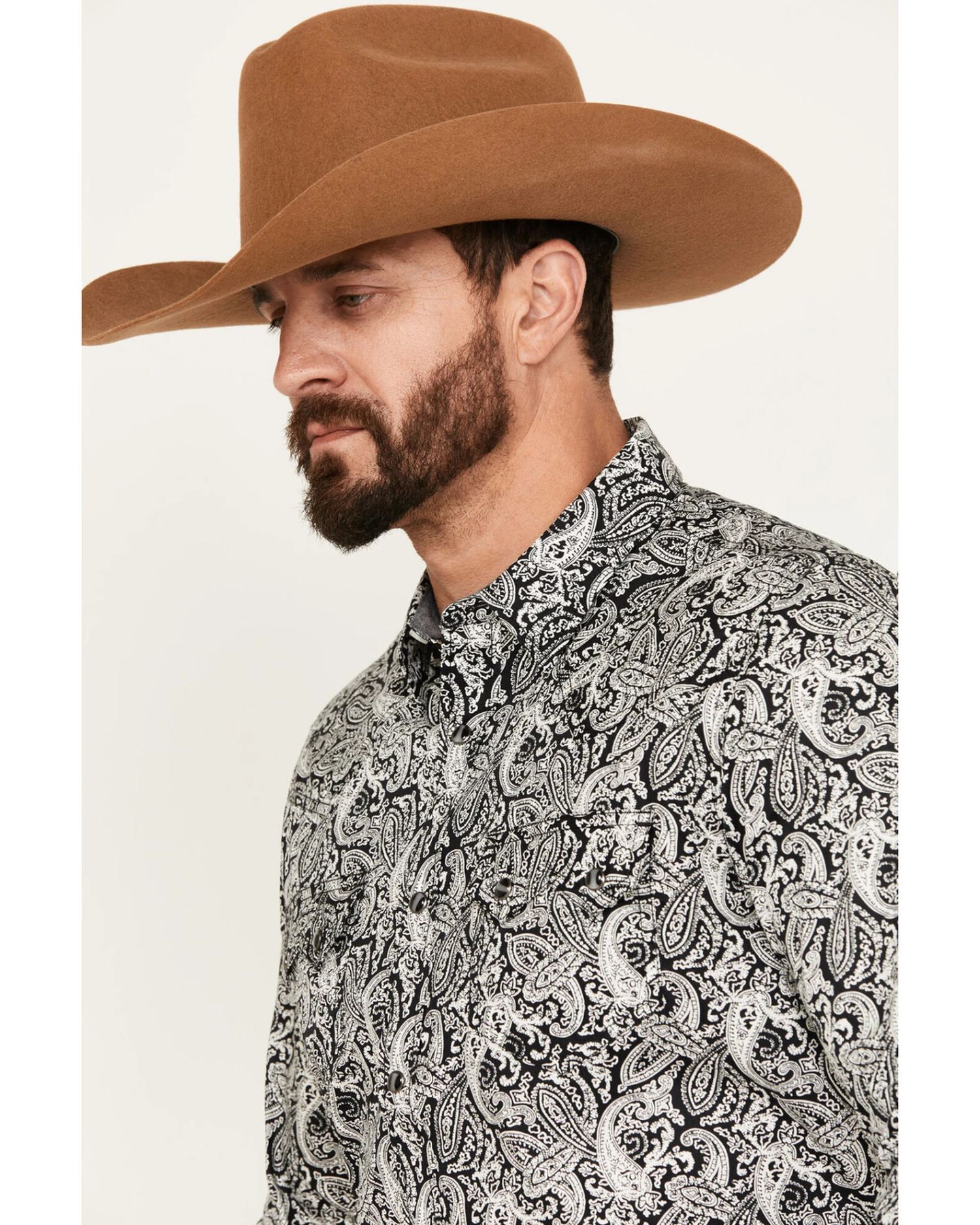 Cody James Men's Mamba Paisley Print Long Sleeve Western Snap Shirt - Image 2